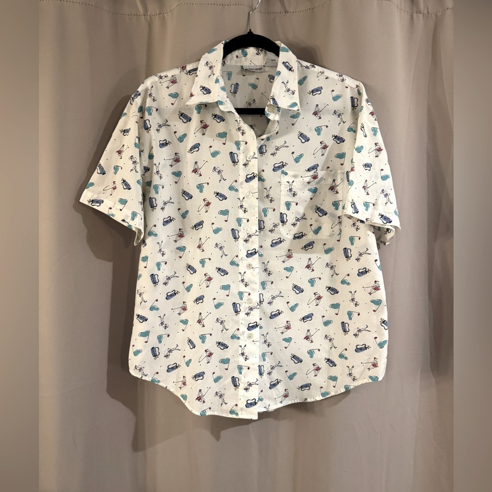 Men's Cabin Creek Golf  Patterned Short Sleeve Shirt